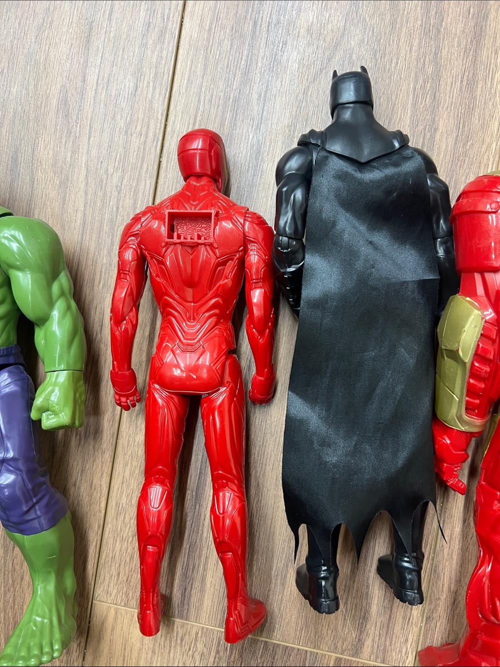 Marvel Red Iron Man & Black Batman Kids Superhero Figures - Picture 5 of 7